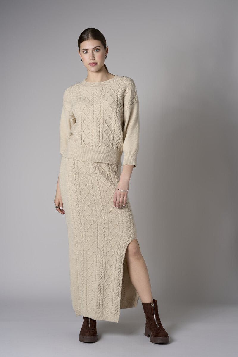 Sand Maxi Sweater Skirt