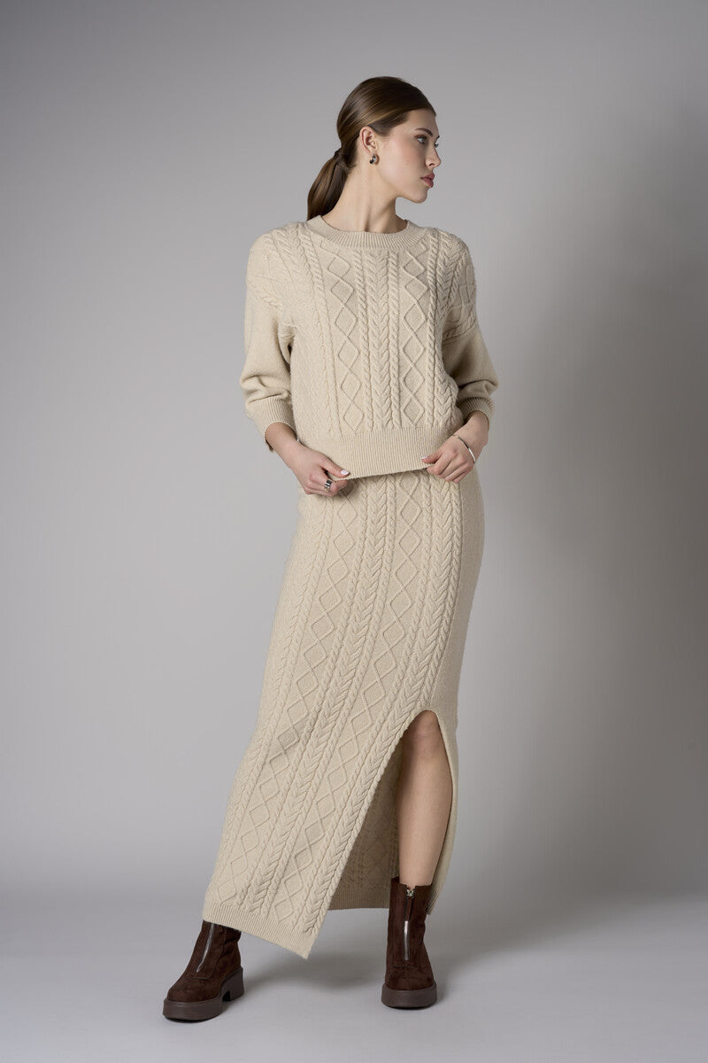 Sand Maxi Sweater Skirt