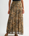 Brown Curry Belle Maxi Skirt