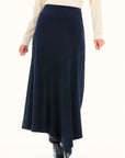 Midnight Asymmetric Midi Skirt