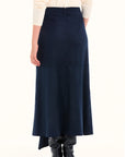 Midnight Asymmetric Midi Skirt