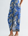 Ocean Faux Wrap Skirt