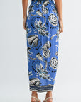 Ocean Faux Wrap Skirt
