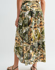 Olive Faux Wrap Skirt
