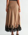 Dune Midi Lace Hem Skirt