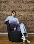 Navy Dip-Dye Long Sleeve Crew Neck Sweatshirt