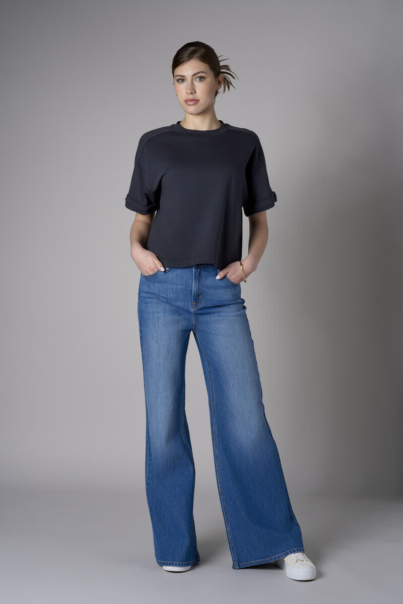 The 'Black' Brie Sweatshirt delivers both comfort and refined flair.