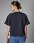 The 'Black' Brie Sweatshirt delivers both comfort and refined flair.