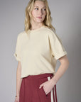 Redefine chic with the 'Bone White' Brie Sweatshirt – the perfect finishing touch.