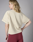 Redefine chic with the 'Bone White' Brie Sweatshirt – the perfect finishing touch.