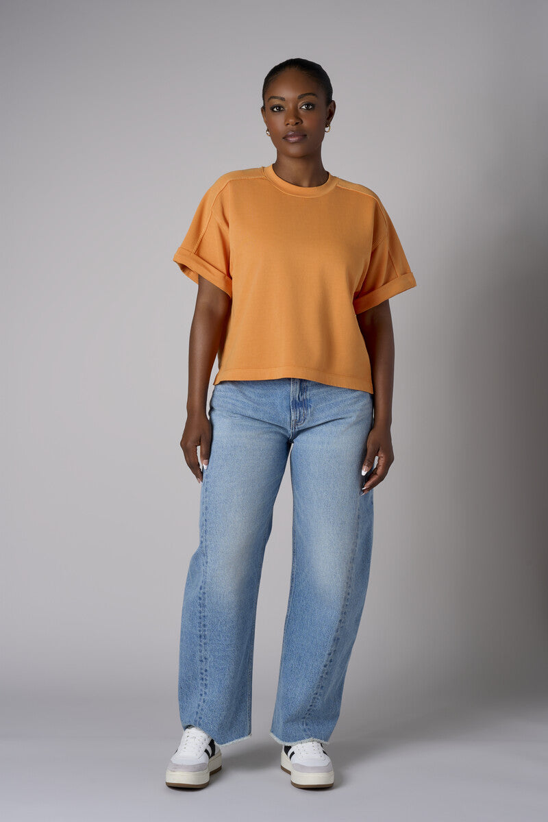 Step up your look with this unique 'Marigold' Brie Sweatshirt.