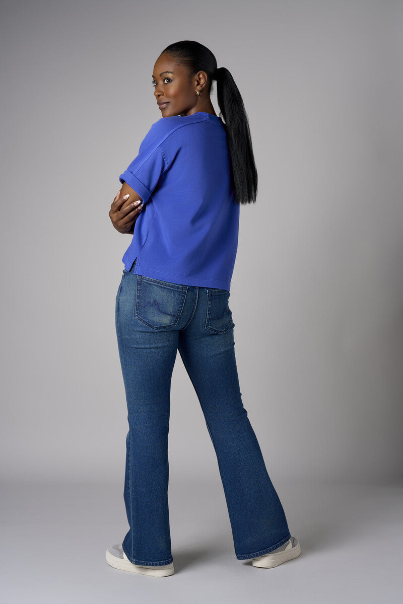 Step up your look with this unique 'Royal Blue Sweatshirt.