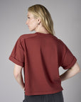 Inject your wardrobe with the vivid 'Maroon' Brie Sweatshirt.