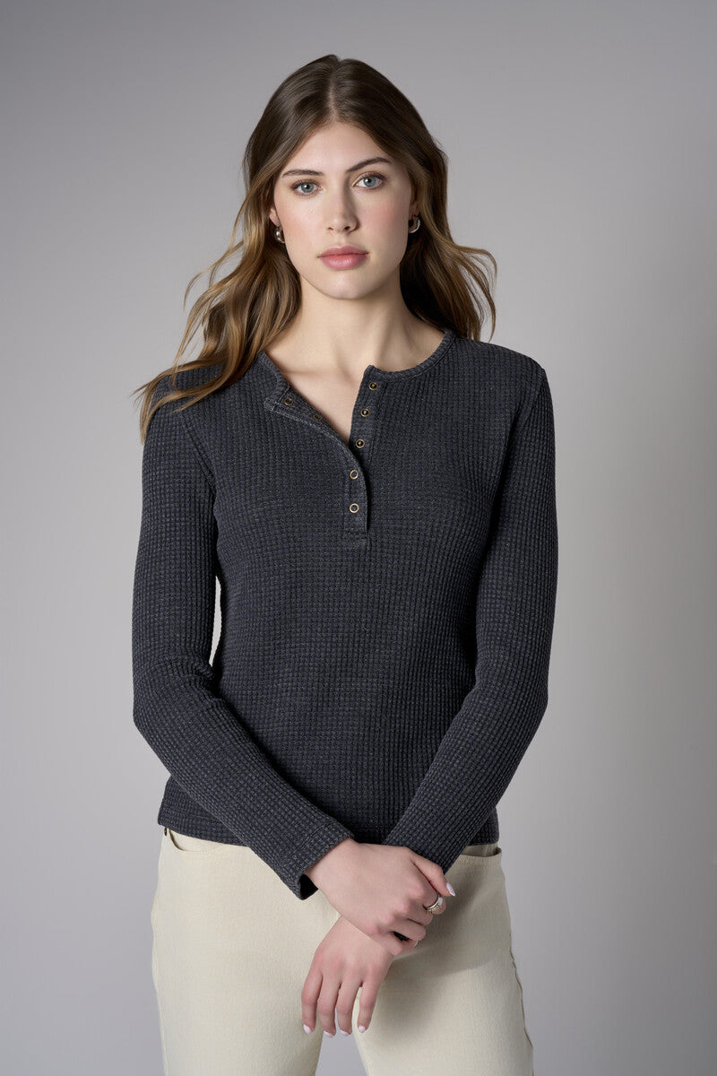 Bring your style to life with the 'Black' Henley Top – perfect for any occasion.