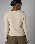 Upgrade your collection with the fashion-forward 'Khaki' Henley Top.
