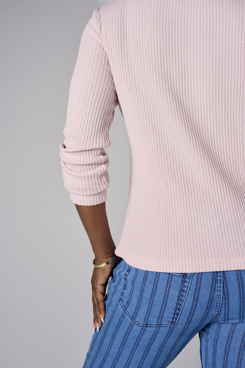 Feel fabulous every day in the 'Petal' Henley Top, crafted for those who love versatile style.