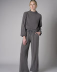 Love your look in the refreshing 'Gray' Funnel Neck Top.
