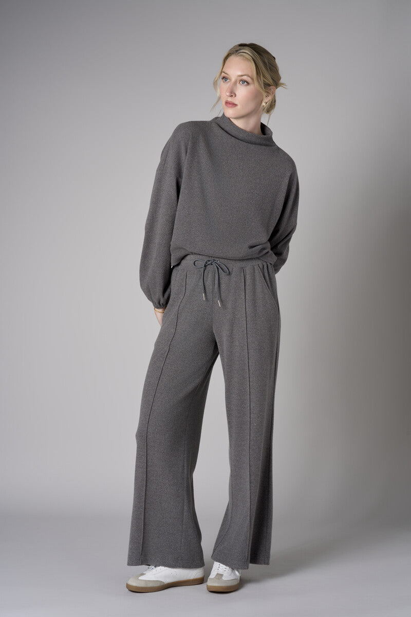 Love your look in the refreshing 'Gray' Funnel Neck Top.