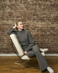 Love your look in the refreshing 'Gray' Funnel Neck Top.
