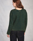 Spruce Crochet Sleeve Sweatshirt