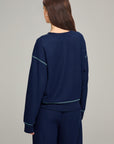 Midnight Contrast Stitch Sweatshirt