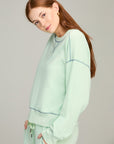 Mint Contrast Stitch Sweatshirt