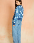 Cadet Blue Classic Printed Sweatshirt