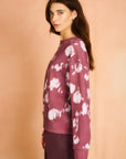 Dusty Rose Lilac Classic Printed Sweatshirt