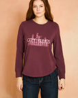 Plum Long Sleeve Graphic Tee