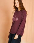 Plum Long Sleeve Graphic Tee