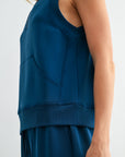 Blue Opal Sleeveless Half Zip Sweatshirt