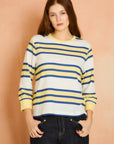 Sunlight 3/4 Sleeve Striped Knit Top