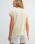 Parchment Muscle Sleeve Graphic Tee