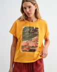 Mustard Short Sleeve Graphic Tee