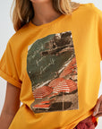 Mustard Short Sleeve Graphic Tee