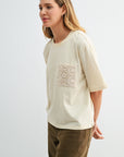 Parchment Crochet Pocket Tee