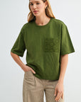 Pine Crochet Pocket Tee