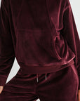 Burgundy Petite Long Sleeve Seamed Sweatshirt
