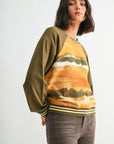Olive Multi Long Sleeve Sweatshirt