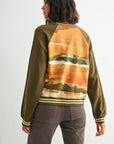 Olive Multi Long Sleeve Sweatshirt