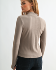 Mushroom Long Sleeve Mock Neck Top