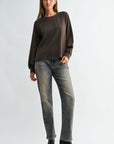 Fudge Long Sleeve Side Grommet Top