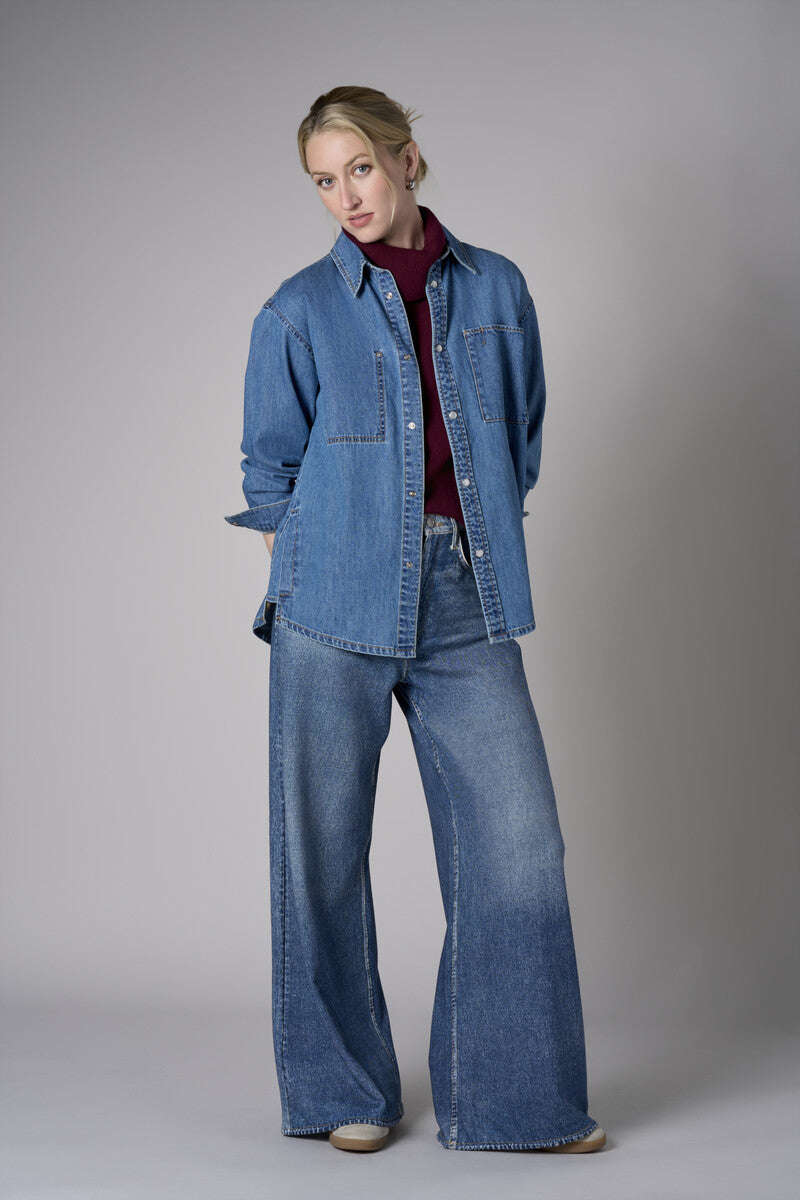 Experience the exclusive look of our 'Indigo' Gramercy Denim Shirt.