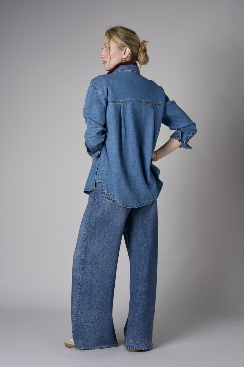 Experience the exclusive look of our 'Indigo' Gramercy Denim Shirt.