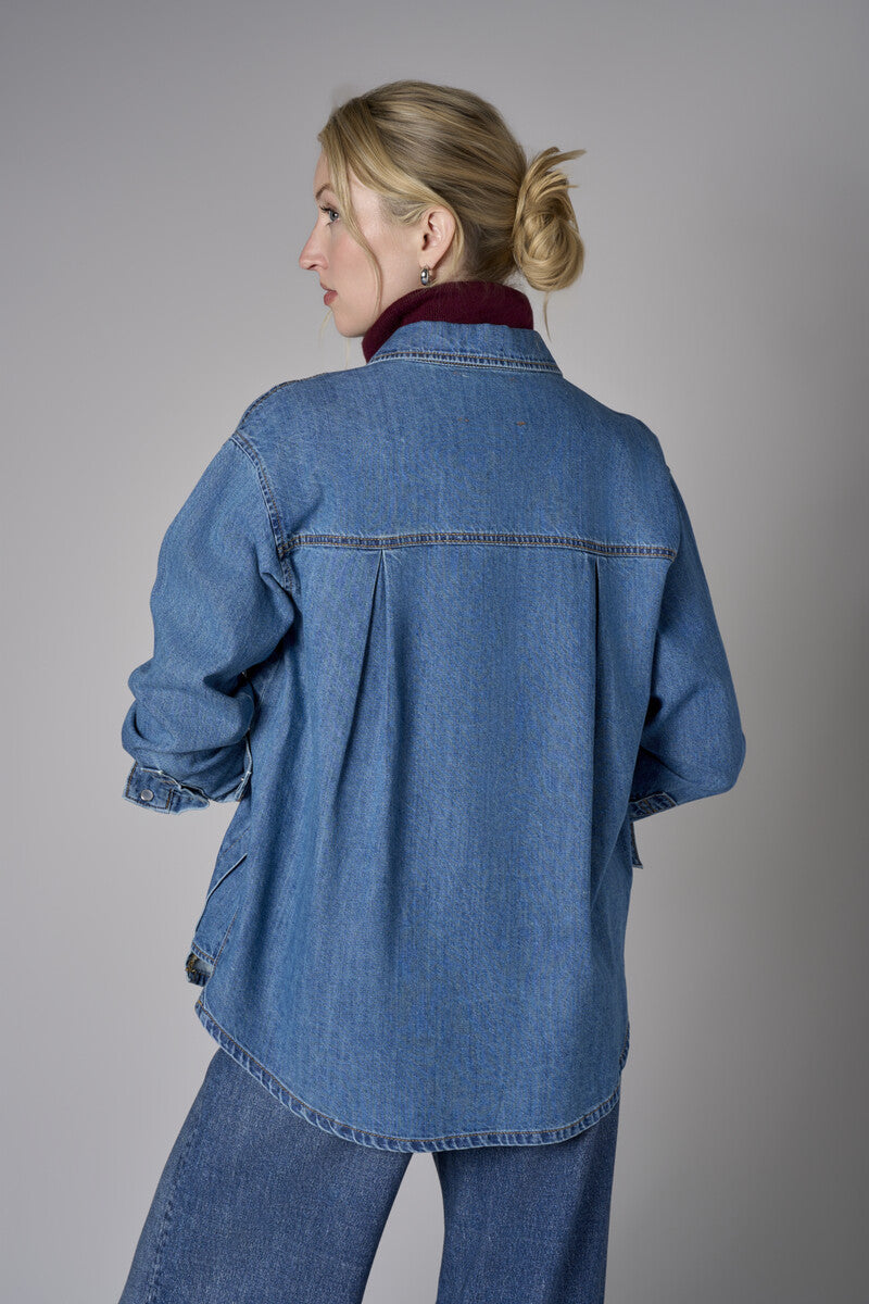 Experience the exclusive look of our 'Indigo' Gramercy Denim Shirt.