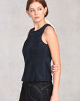 Midnight Pleated Hourglass Top