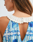 Aqua Crochet Halter Neck Top