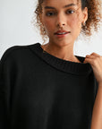 Black Plus-Size Broome Crop Sweater
