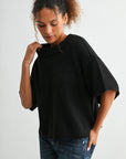 Black cropped broome sweater