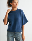 Cadet Blue Petite Broome Crop Sweater
